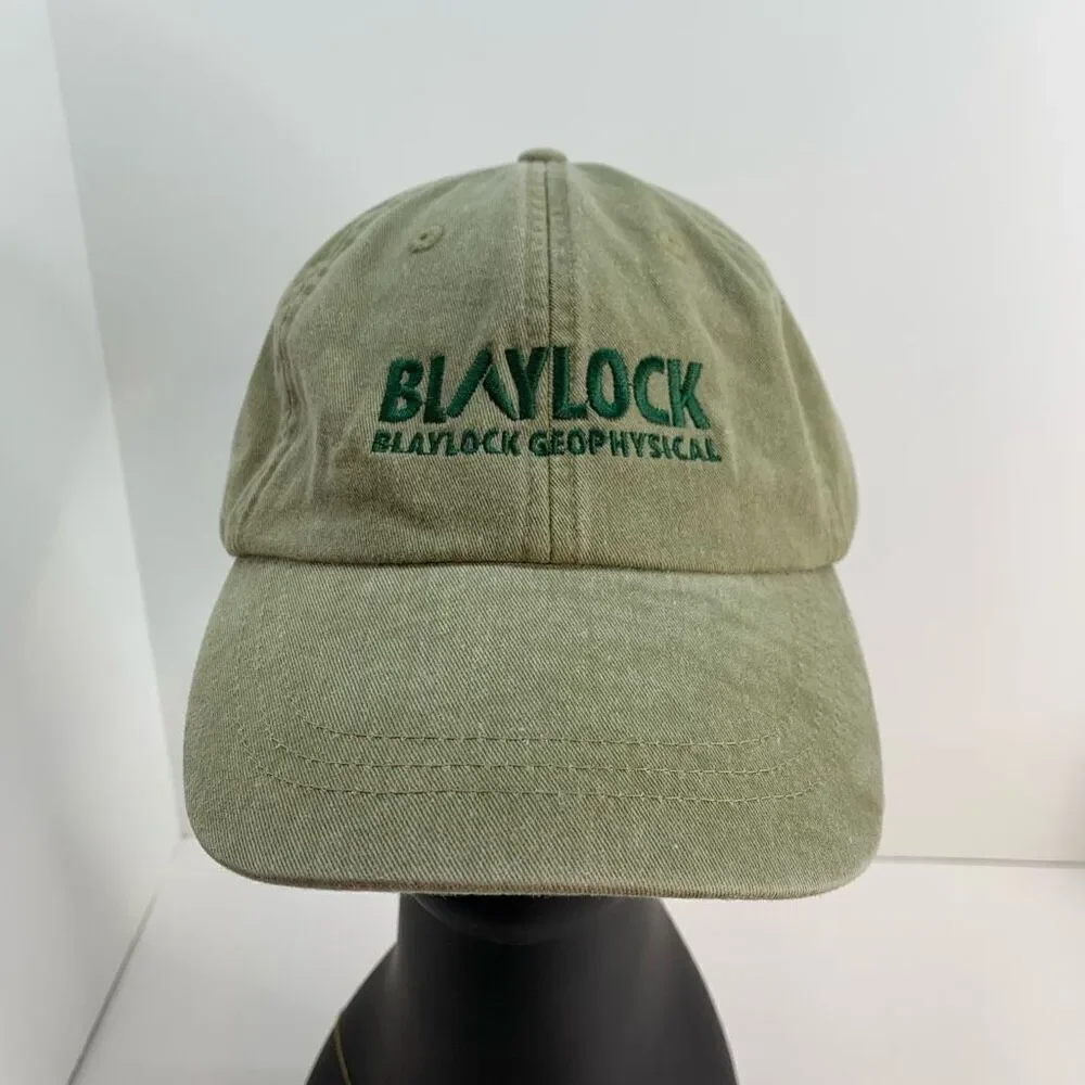 Blaylock Geophysical Adult Adjustable Strapback Green Baseball Dad Logo‎ Cap